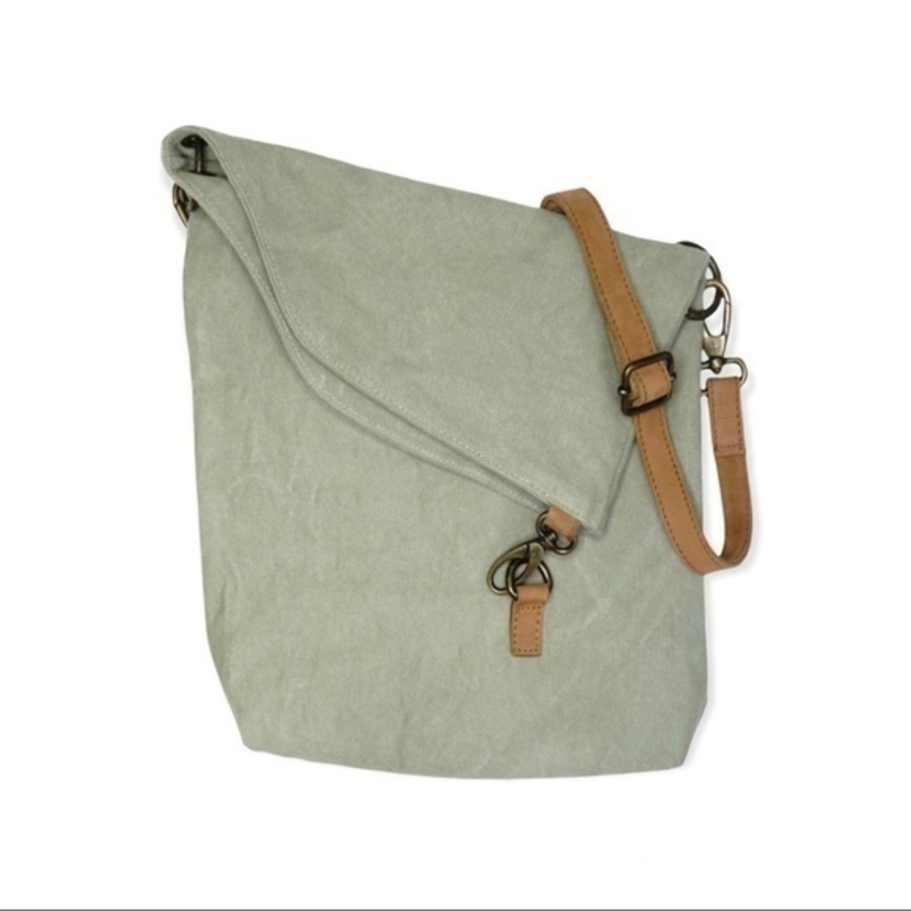 NWT Vintage Addiction canvas foldover crossbody